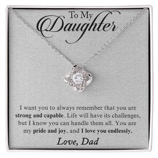 To My Daughter | Love Knot Necklace